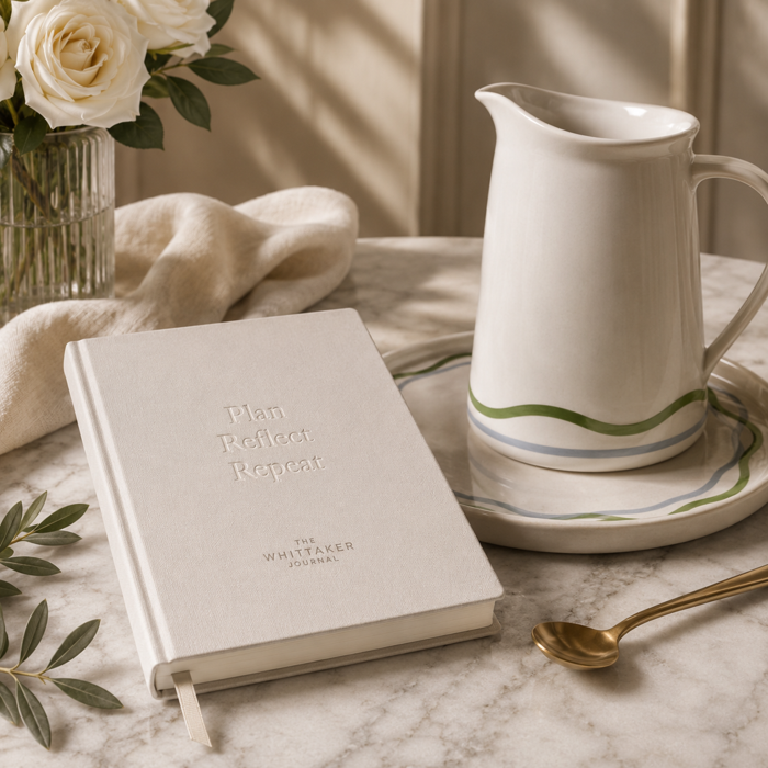 Whittaker journal and ceramic pitcher